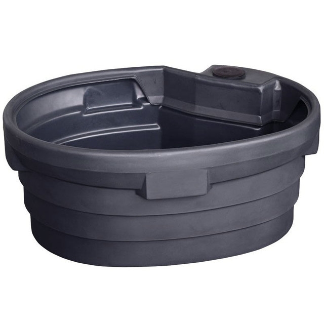 BAC de Paturage PE 650L Ovale avec Rebord INT RAL7024 référence fournisseur 448402
